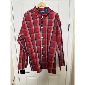 Polo Ralph Lauren Woven Pajama Shirt Red Plaid Tartan Mens XL NWT